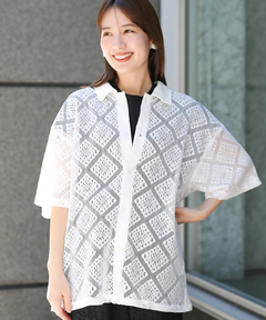 チチカカ |透かし編み半袖シャツ