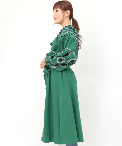 麦8610　amina アミナコレクション 綿チュニック　2枚おまとめ Amina ボヘリゾ刺繍ワンピース【WEB限定】 / ワンピース