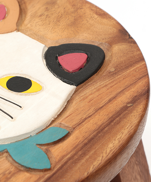 ラウンドスツール スカーフネコ ミケ / 椅子・スツール | エスニック