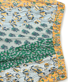 チチカカ |エコフレンドリーダイ ブロックプリントフラワーパッチスカート