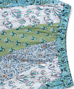 チチカカ |エコフレンドリーダイ ブロックプリントフラワーパッチスカート