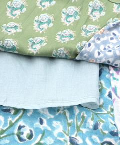 チチカカ |エコフレンドリーダイ ブロックプリントフラワーパッチスカート