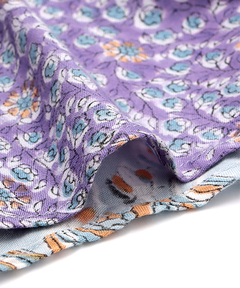 チチカカ |エコフレンドリーダイ ブロックプリントフラワーパッチスカート