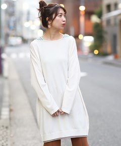 チチカカ |モチモチニット肩チロリーワンピース