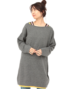 チチカカ |モチモチニット肩チロリーワンピース