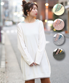 チチカカ |モチモチニット肩チロリーワンピース