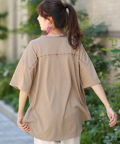 チチカカ |ライン刺繍バイカラープルオーバー