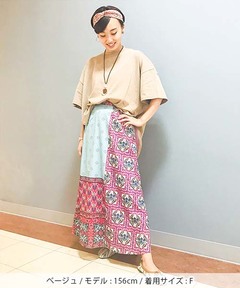 チチカカ |ライン刺繍バイカラープルオーバー