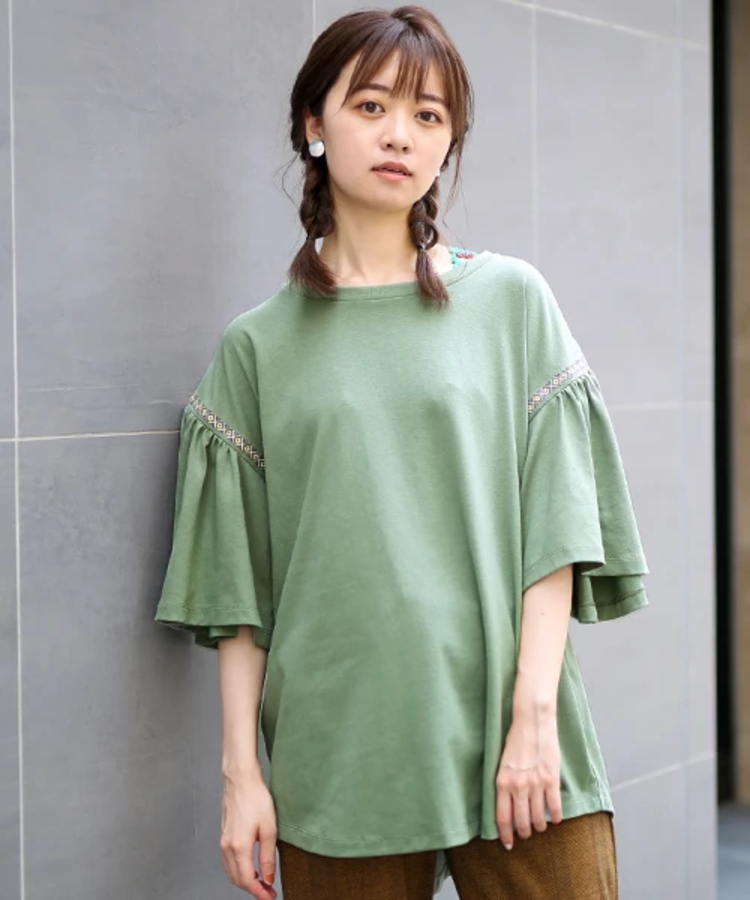 チチカカ |袖ライン刺繍トップス