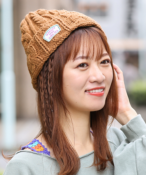 ケーブル編みニットキャップ / ニットキャップ | エスニック