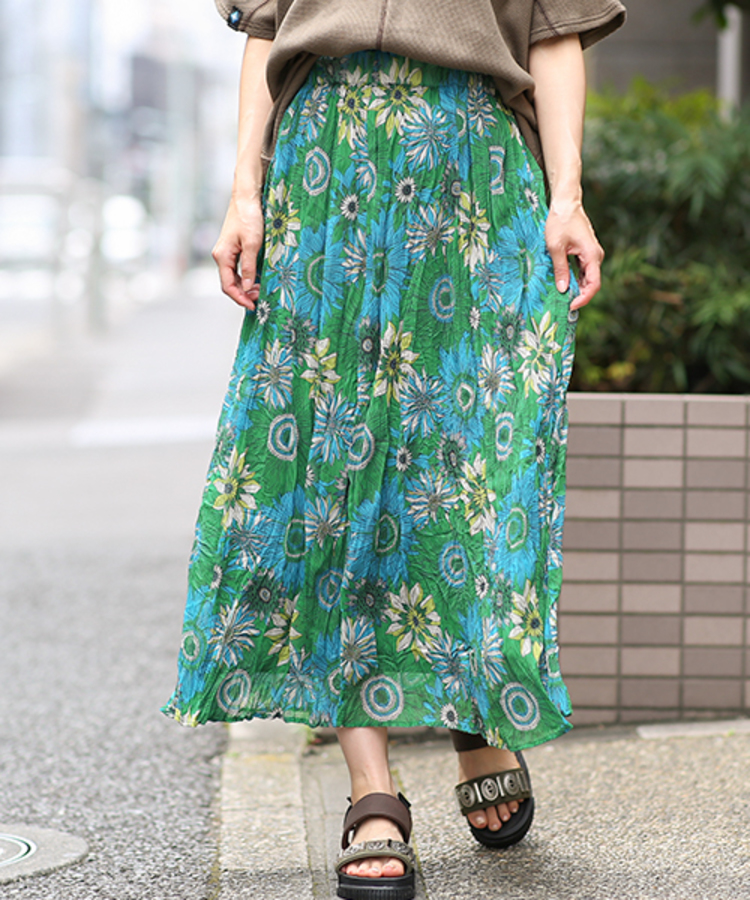 チチカカ |リンクルボタニカルスカート