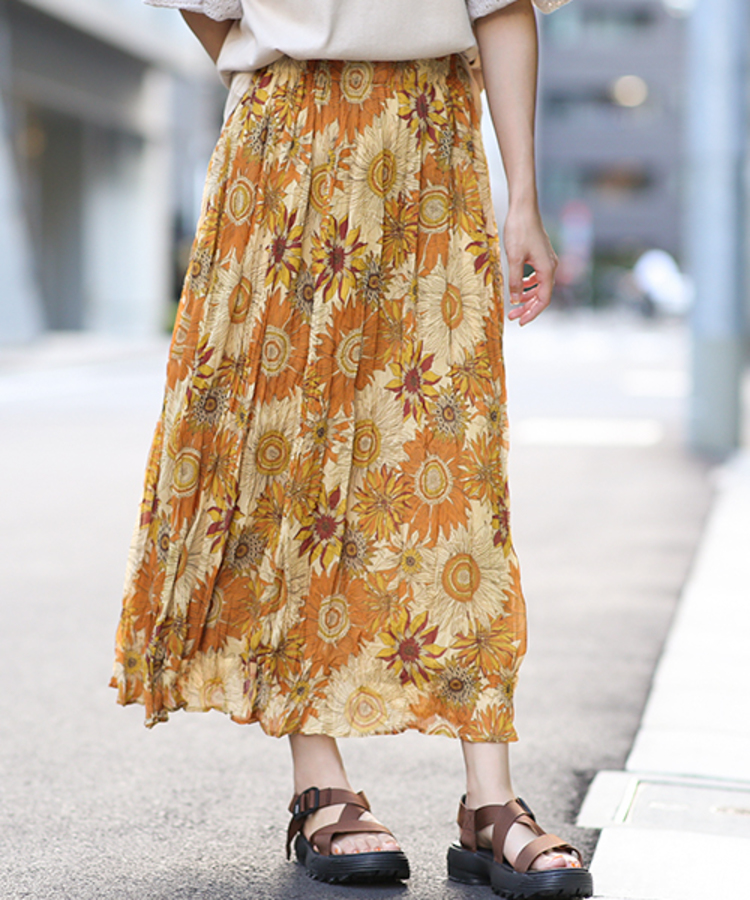 チチカカ |リンクルボタニカルスカート