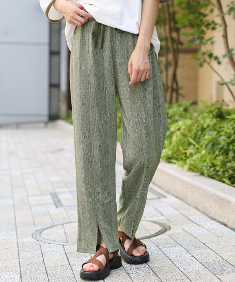 チチカカ |ヘリンボーンカットパンツ