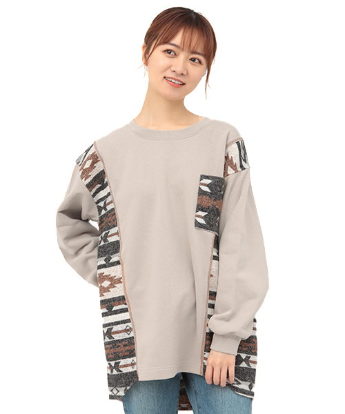 ジャカードシフトチュニック / スウェット・パーカー | エスニック