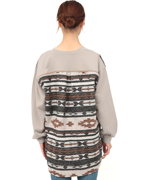 ジャカードシフトチュニック / スウェット・パーカー | エスニック