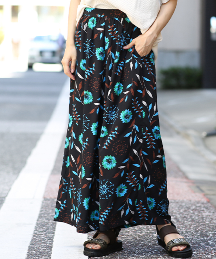 チチカカ |ヴィンテージフラワーギャザーパンツ