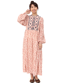 チチカカ |リーフプリントバロチ風ワンピース