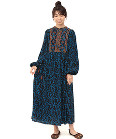 チチカカ |リーフプリントバロチ風ワンピース