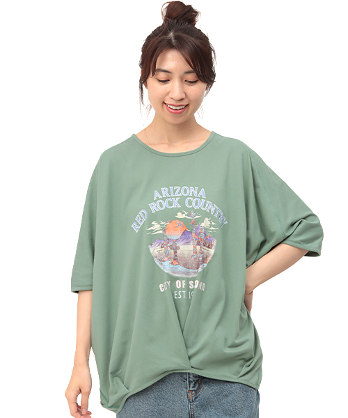 アリゾナプリントデザインプルオーバー / Tシャツ・カットソー