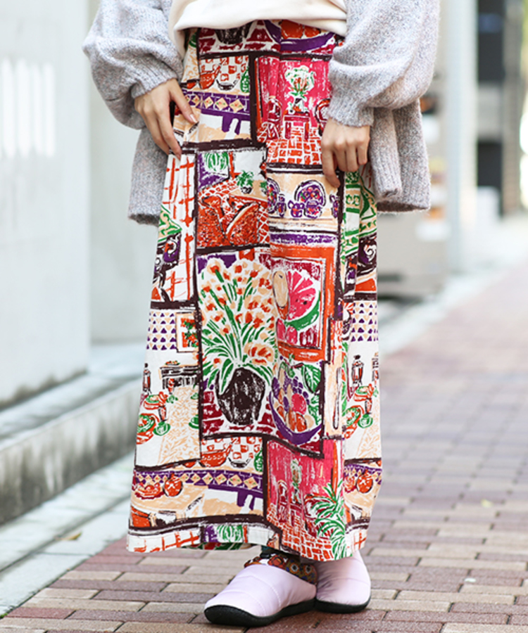 スザニ　刺繍　スカート ロングスカート ウズベキスタン　マライカ　チチカカウエスト総ゴム約35〜50