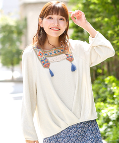 チチカカ |タッセル刺繍プルオーバー