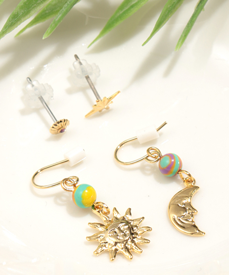 チチカカ |ムーン&サン セットピアス