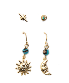 チチカカ |ムーン&サン セットピアス