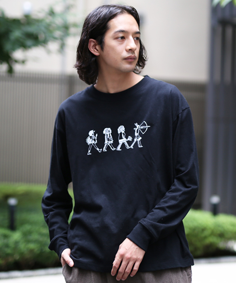 インディアンラインプリントプルオーバー / Tシャツ・カットソー