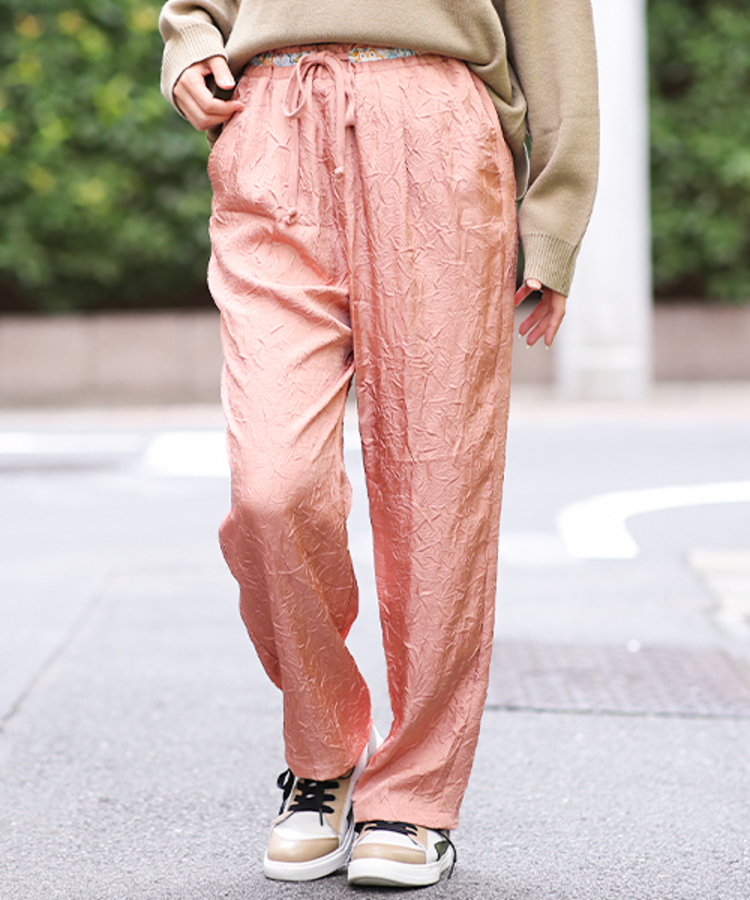 チチカカ |ワッシャーサテンテーパードパンツ