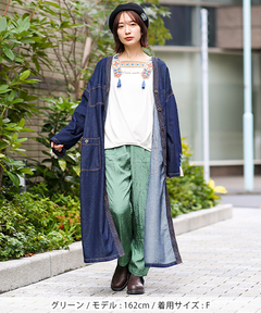 チチカカ |ワッシャーサテンテーパードパンツ