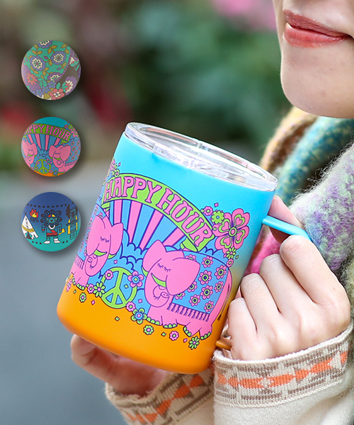 携帯マグ お花 ドット柄二個保温保冷 携帯マグ お花 ドット柄二個保温保冷 携帯マグ お花 ドット柄二個保温保冷