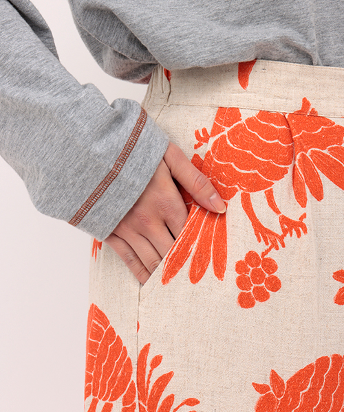 ヤエカ YAECA アニマル 総柄 プリント キュロット パンツ M