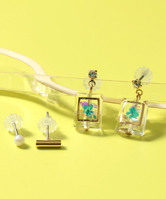 チチカカ |スクエアフラワーセットピアス
