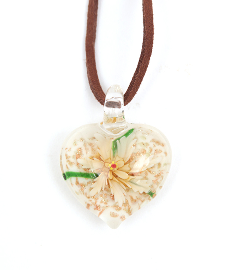 チチカカ |ハートフラワーガラスネックレス