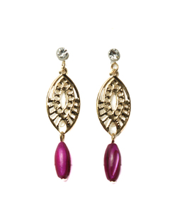 チチカカ |カラーマーブルビーズ樹脂ピアス