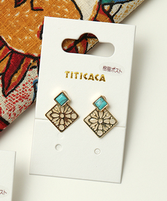 チチカカ |ターコイズ&ステンドグラスピアス