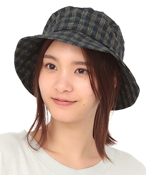 チェック柄バケットハット / ハット | エスニックファッション＆雑貨の