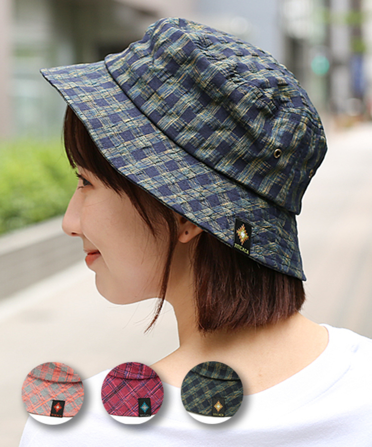 チェック柄バケットハット / ハット | エスニックファッション