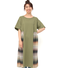 チチカカ |レトロサラッペボーダーワンピース