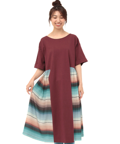 チチカカ |レトロサラッペボーダーワンピース