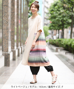 チチカカ |レトロサラッペボーダーワンピース