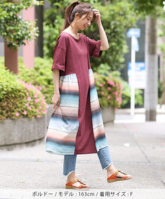 チチカカ |レトロサラッペボーダーワンピース