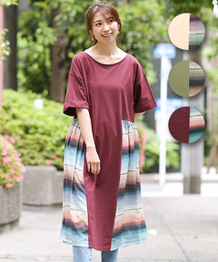 チチカカ |レトロサラッペボーダーワンピース