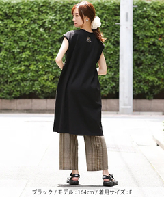チチカカ |バックネック刺繍Tシャツワンピース