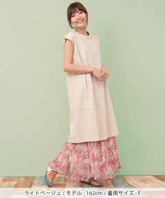 チチカカ |バックネック刺繍Tシャツワンピース