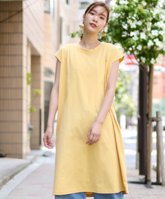 チチカカ |バックネック刺繍Tシャツワンピース