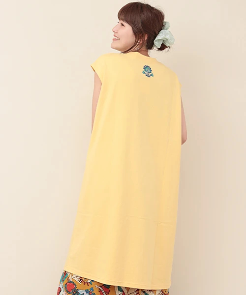 バックネック刺繍Tシャツワンピース / ワンピース | エスニック
