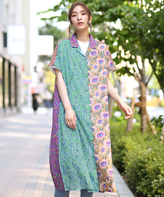 チチカカ |エスニックアロハシャツワンピース