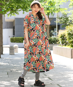チチカカ |エスニックアロハシャツワンピース