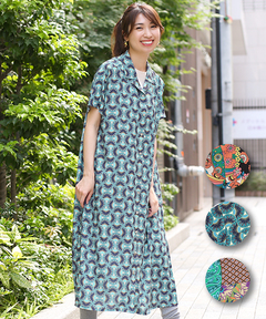 チチカカ |エスニックアロハシャツワンピース